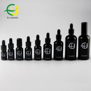 5ml 10ml 15ml 20ml 30ml 50ml 100ml Black Glass Bottle with Cosmetic Dropper