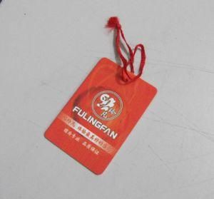 Red Printed Paper Tag with Cotton String