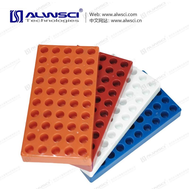 PP Vial Rack 50 Positions for 2ml Vials Blue Color