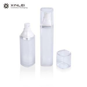 New Products 30ml Square Clear Plastic PETG Airless Bottle