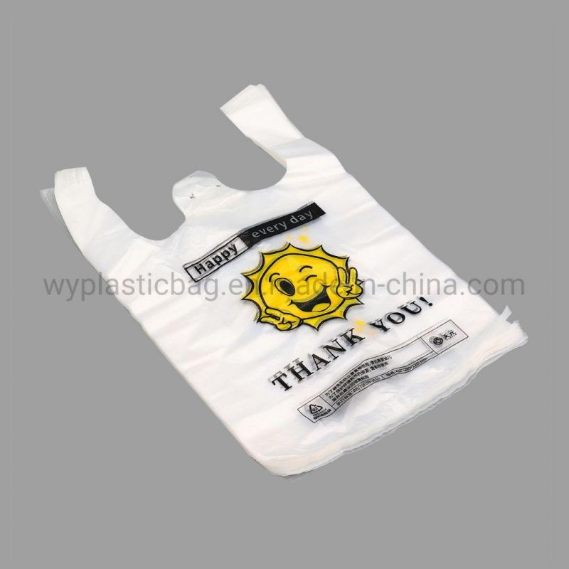 Eco-Friendly PE Plastic Vest Style Bag Recyclable Polyethylene