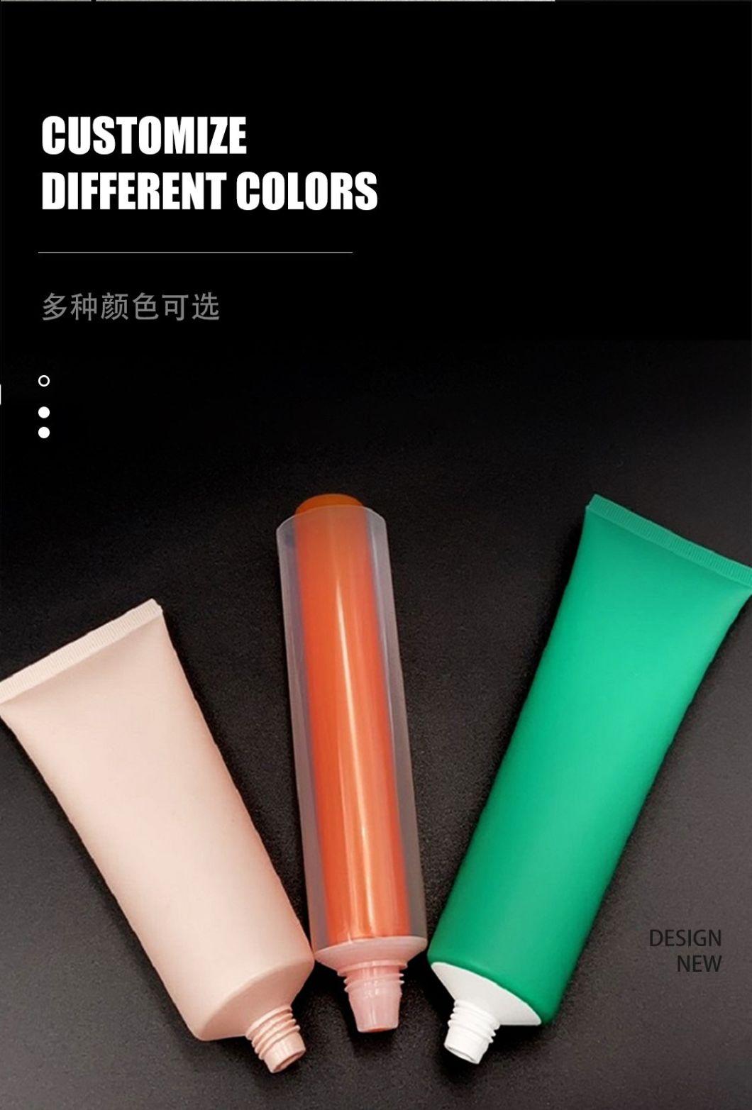 PE White Outdoor Cosmetics Packaging Flip Over Hand Stand Shampoo Plastic Soft Tube