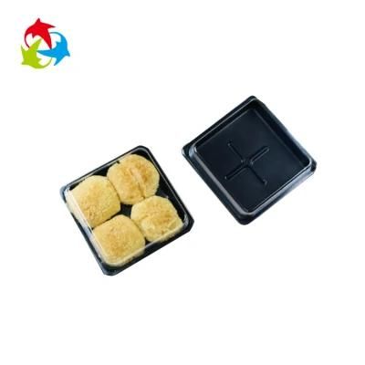 Hot Sale Cake Snack Square Plastic Packing Food Containers