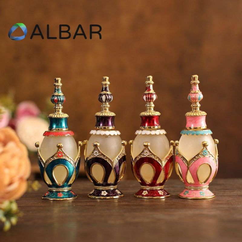 20ml 30ml 15ml Women Attar Oud Green Red Pink Purple Perfume Bottles in Glass