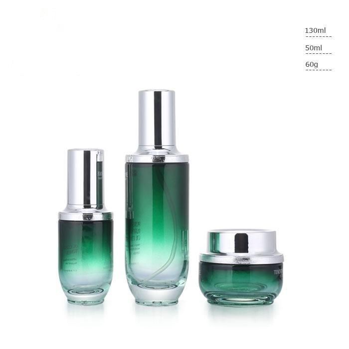 Ll28 Bottle Cream Cosmetic, Glass Travel Bottle and Jars with Electroplating Have Stock