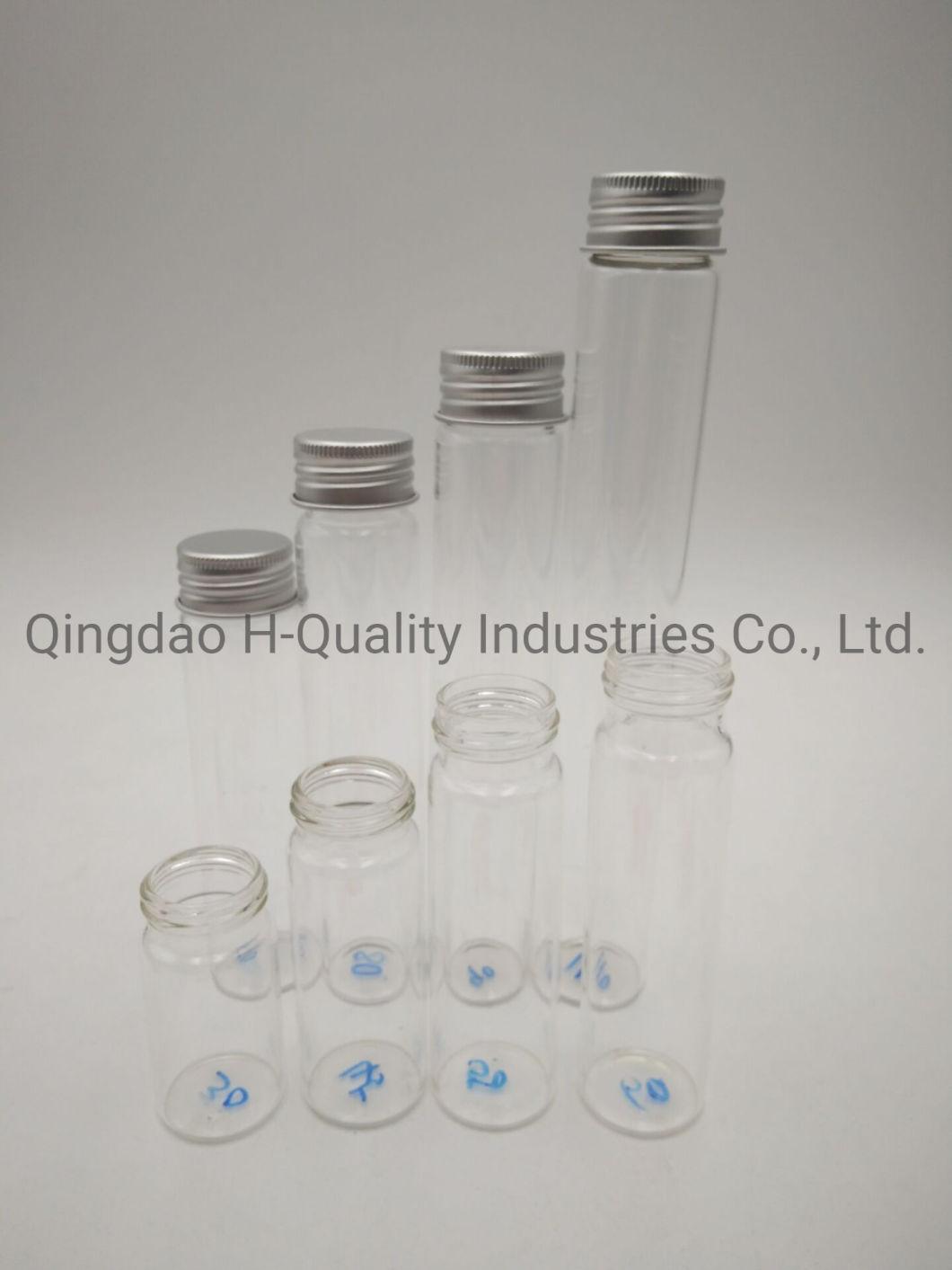 High Borosilicate Glass Tube-Type Bottle/Gift Advertising Bottle/Dried Fruit Bottle/Ready-to-Eat Food Bottle with Aluminum Cap