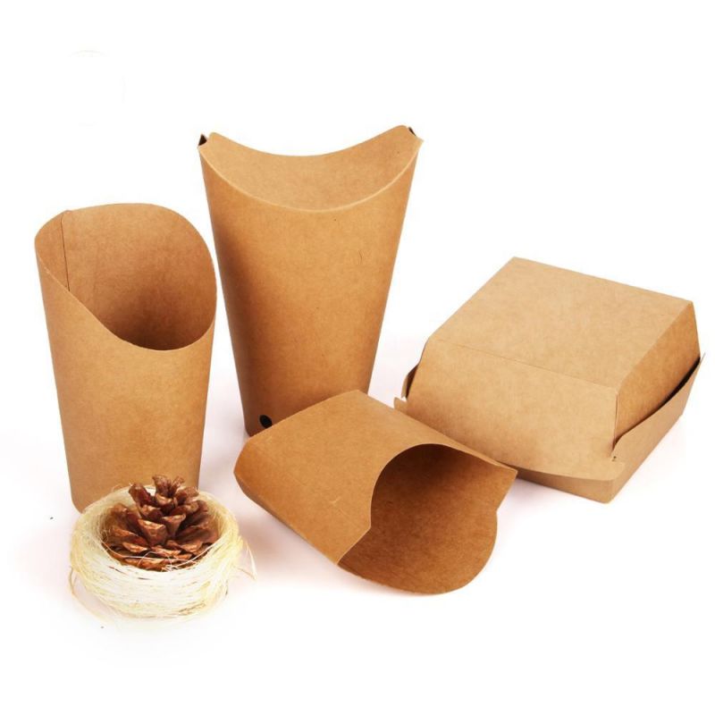 Take Away Food Boxes French Fries Fried Chicken Nuggets Carton Kraft Food Paper Food Packaging Box