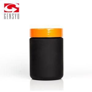 650ml Black Matt Dietary Supplement Plastic Jar