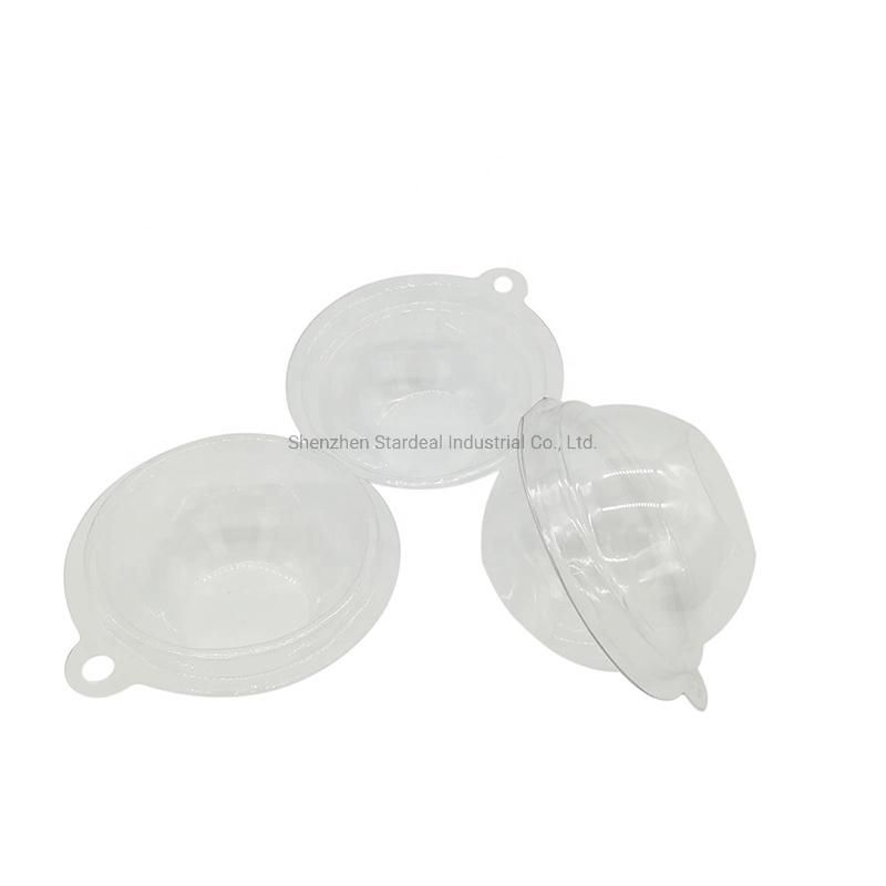 Custom Design Plastic Pet PVC Clear Blister Bath Bomb Clamshell