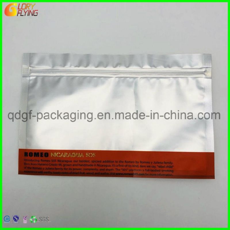 Tobacco Cigar Packaging Bag with Zipper/Resealable Pouch