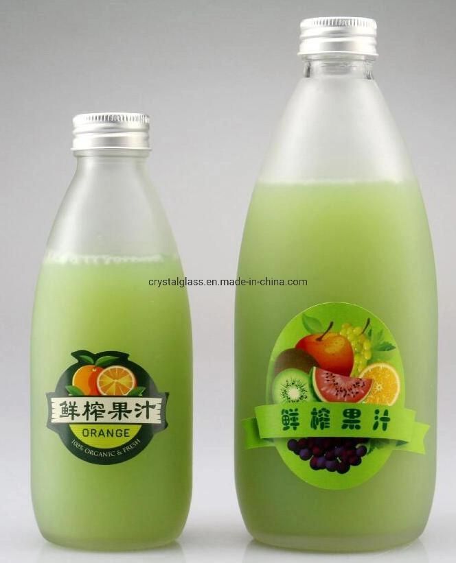 Customize Printing Glass Juice Bottles 500 Ml Carbonated Beverage Water Bottle Wholesale 375ml