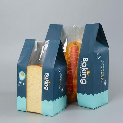 White Bread Toast Paper Bag with Printed Logo Cookies Bag