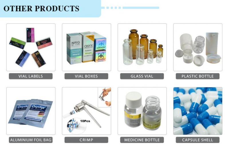 Custom Printed Colorful Pharmaceutical Vial Labels and Box 2ml HGH