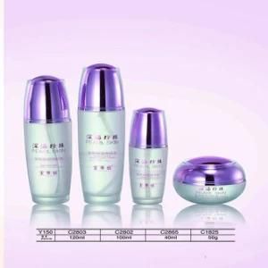 Printed Recycled Packaging Glass Spray Bottle Cosmetic Sets with Pumps