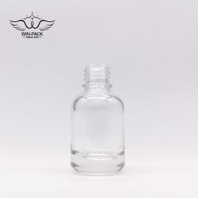 50ml 100ml 120ml Round Green Eco Friendly Clear Glass Dropper Bottle with Label Silver Aluminum Cap