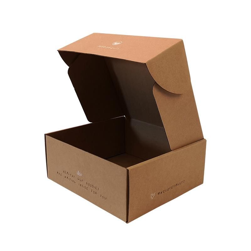 Wholesale Custom Spot UV Brown Kraft Paper Corrugated Cardboard Carton Delivery Packaging Box for Mail