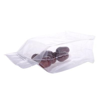 Eco Compostable HD Transparent PLA Block Bottom Bag for Coffee, Tea, Nutrition Powder