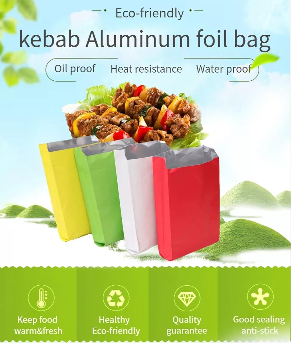 Hotdog Printed Aluminium Foil Lined Paper Bag for Hot Food