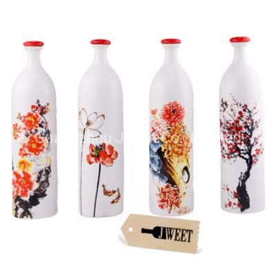 White Color Ceramic Bottle for Tequila 750ml