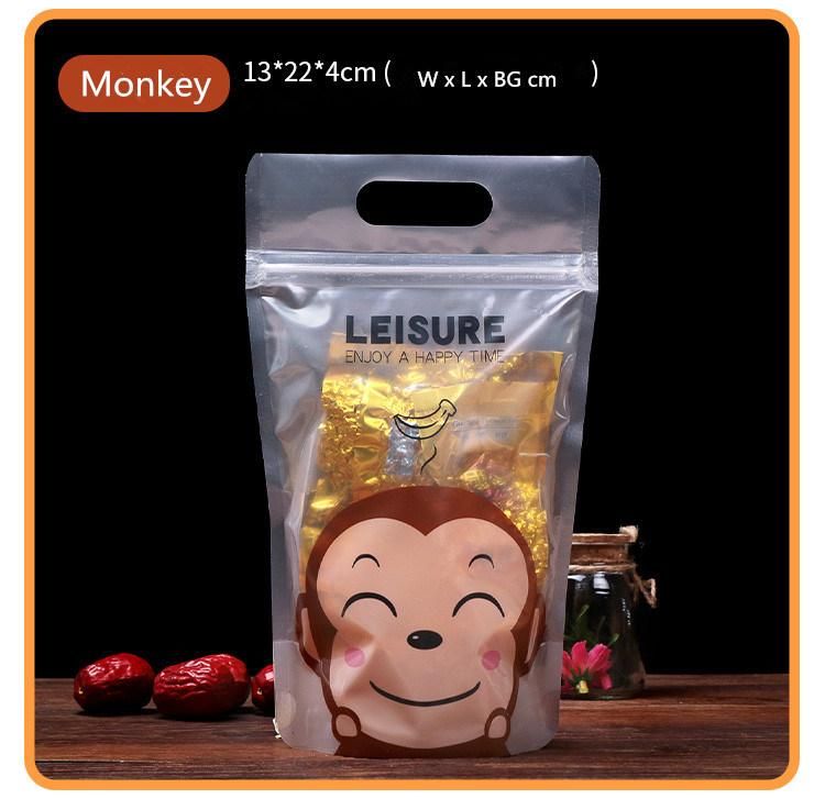 Pet/PE Cartoon plastic Food Packing Bag with Handle