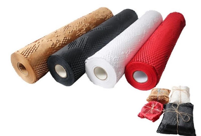 Ready to Ship Packaging Roll Cushion Kraft Filling Buffer Protective Paper Honeycomb Wrap