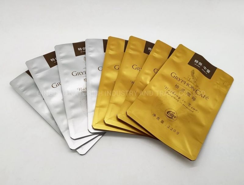 Flexible Packaging Flat Bottom Coffee Bag Plastic Bag Food Bag