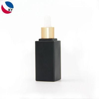 Empty Essential Oil Matte Black Frosted Glass Dropper Bottle