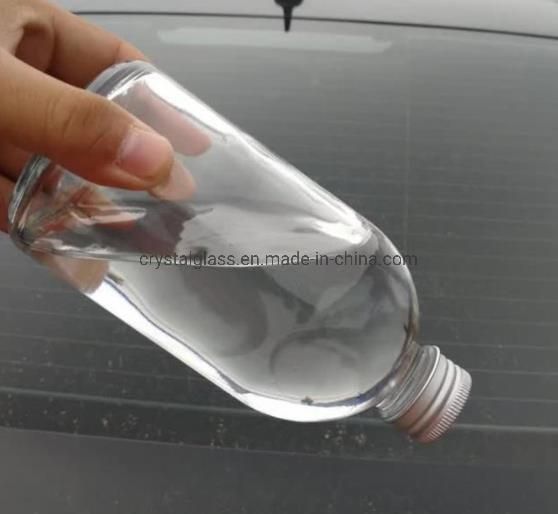 270ml Clear Empty Glass Juice Beverage Bottle with Screw Cap Logo Customized