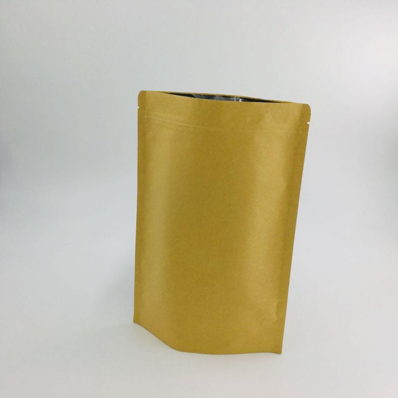 Stand up Kraft Paper Ziplock Bag with Clear Window