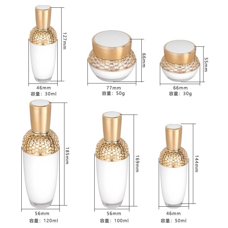 Hot-Sale 30ml 50ml 100ml 120ml Luxury Cosmetic Round Empty Acrylic Lotion Bottle