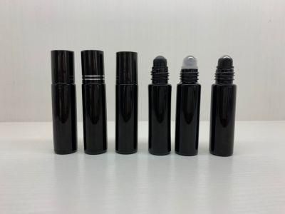 Empty 10ml Black Color Roll on Bottle Perfume Glass Bottle with Roll on Essential Oil Roller Bottle