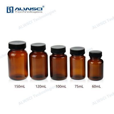 Alwsci Wide Mouth 300ml 53-400 Wide Mouth Amber Glass Bottle