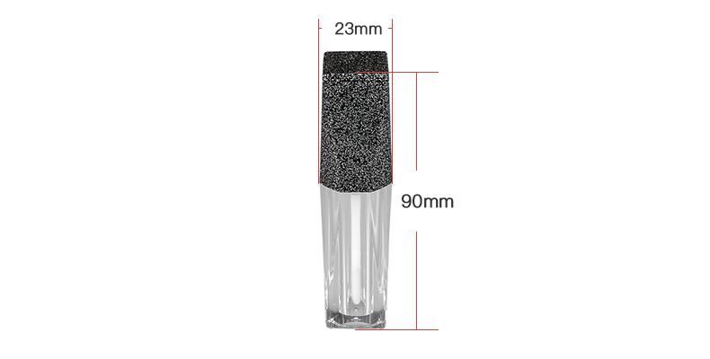 2021 Lip Gloss Tube Fashion 2.5ml Empty Plastic Lip Gloss Tube Packaging with Black Top Black Wand for Makeup