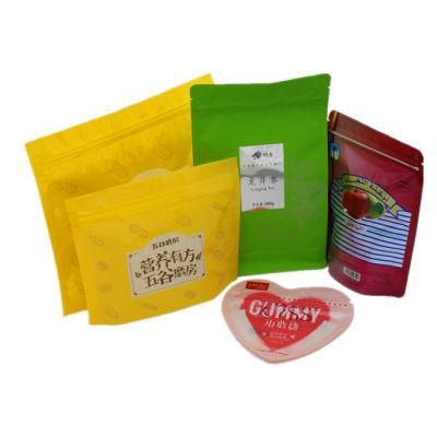 Custom Printed Food Snack Nuts Candy Tea Packing Pouch Aluminum Foil Plastic Packaging Bag Stand up Pouch with Zipper