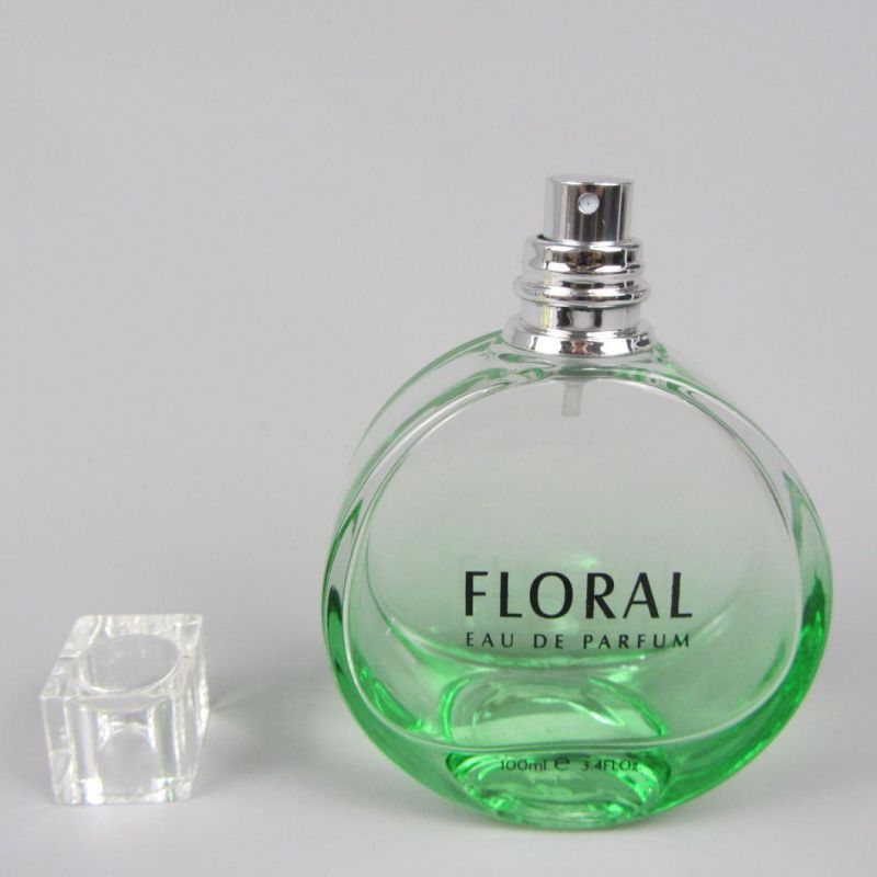 Empty 100ml Perfume Glass Bottle with Clear Cap