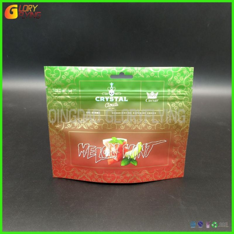 Plastic Wholesale Laminate Packs Children′ S Smoking Resistant Zipper Stand up Cigar Zipper Lock Tobacco Bag