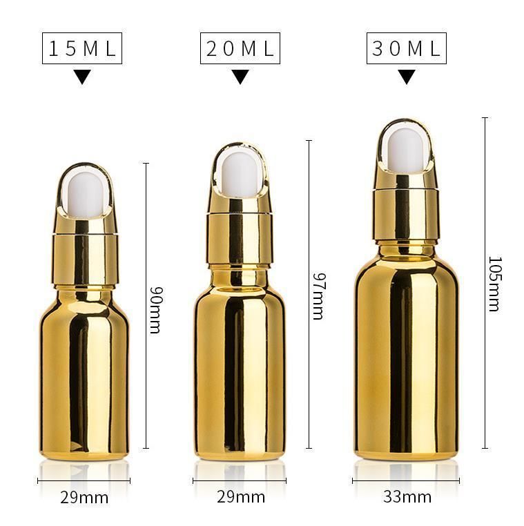 30ml Amber Glass Bottle for Cosmetic Oil Packing with Pump Dropper Cap