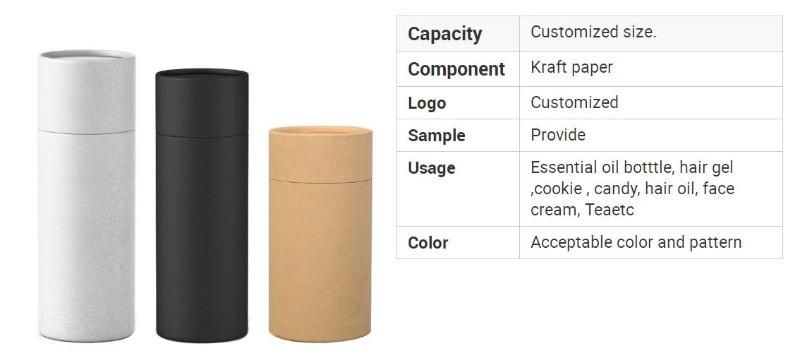 Eco 100% Recycled Custom Printing Round Colorful Paper Packaging Kraft Paper Tube for Food Cosmetic Tea