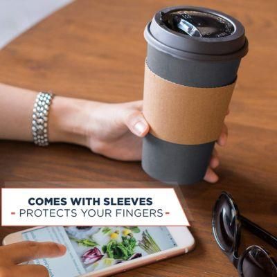 4oz/8oz/12oz/16oz/20oz Plastic Free Disposable Cup Paper Coffee Cup Biodegradable Paper Cups