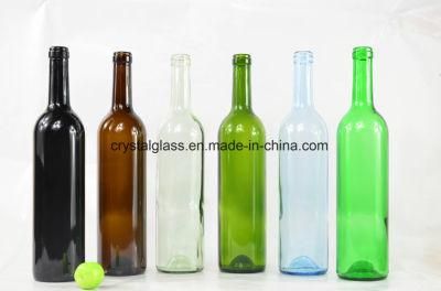 750ml Green Glass Bottle Wine Bottle with Cork