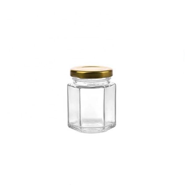 180ml 6oz Hxagon Honey Jam Food Jar Storage Jar with Screw Cap