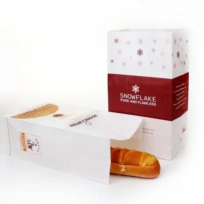 Logo Printed Grocery Kraft Brown Food Packaging Paper Bags