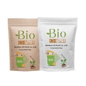 100% Compostable PLA Packaging Bags Eco-Friend Biodegradable Custom Logo Coffee/Tea Pouch