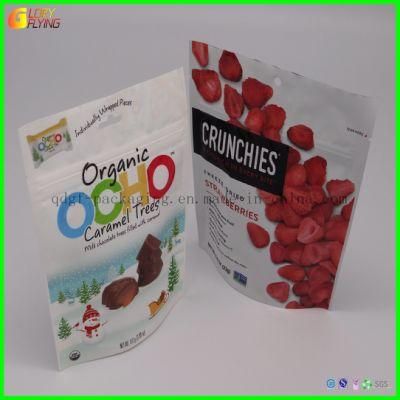 Custom Standing Zipper Plastic Bags Frozen Food Fruit Packaging Bags.