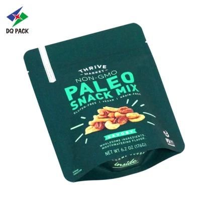 Dq Pack Custom Printed Ziplock Bag Custom Reusable Ziplock Pouch Stand up Zipper Pouch for Snack Packaging