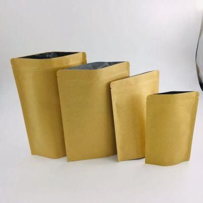 500g Square Bottom White Kraft Paper Bag with Ziplock