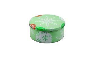 Snowflake- Print Small Round Tin Box-Nc2549A