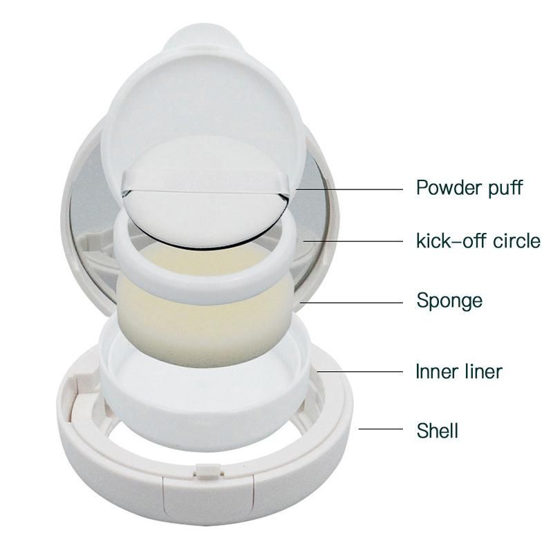 Hot Sale White Round Air Cushion Foundation Case Cushion Foundation Packaging Case Bb Cream Container Bb Air Cushion Case