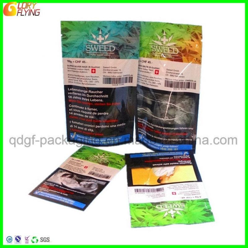 Stand up Pouch Paper Packaging Bag for Tobacco Cigar Packing