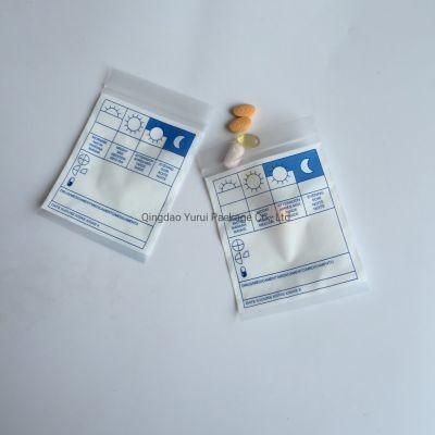 Zip Lock Reclosable Medicine Zipper Capsule Bag